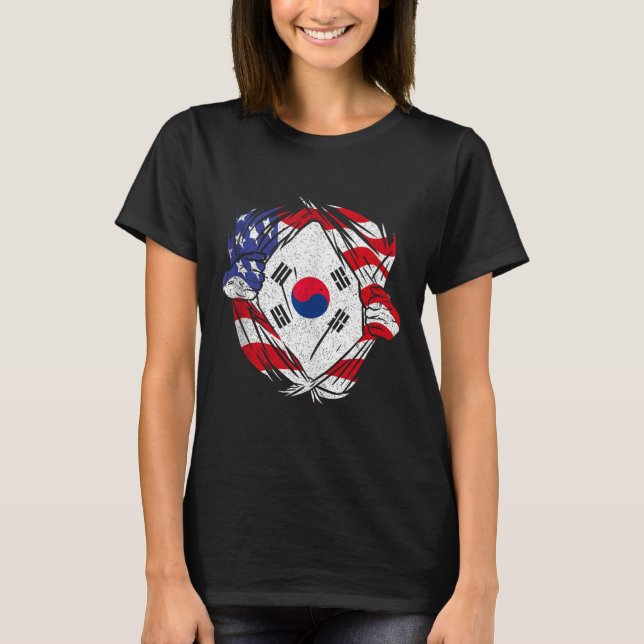 South Korea Love South Korea Pride Korean Patriot  T-Shirt (Front)