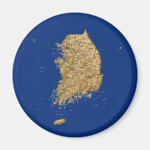 South Korea Map Magnet