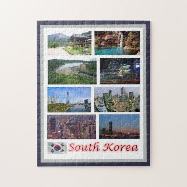 South Korea - Mosaic - Jigsaw Puzzle (Vertical)