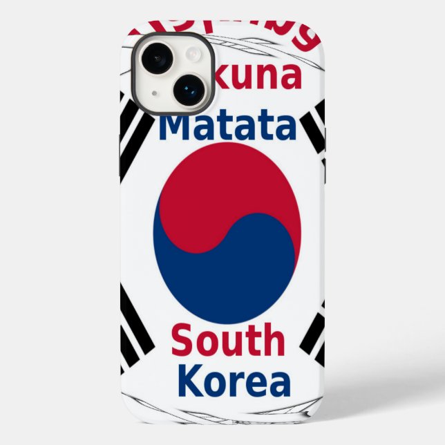 South Korea National Flag Colours Art Print/Graphi Case-Mate iPhone Case (Back)