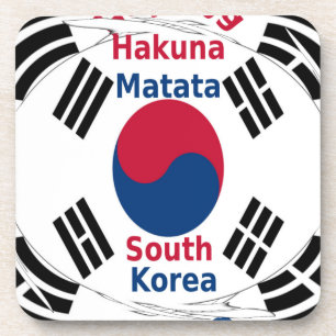 South Korea National Flag Colours Art Print/Graphi Coaster