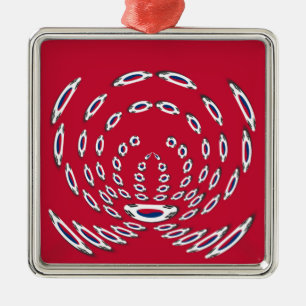 South Korea National Flag, Korean Taegeukgi Pride Metal Tree Decoration