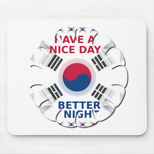 South Korea National Flag: Korean Taegeukgi Pride  Mouse Pad (Front)