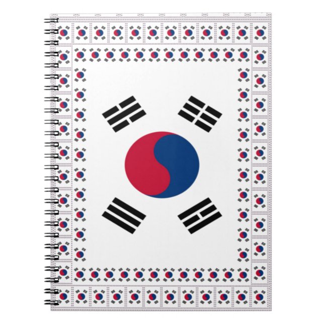 South Korea National Flag: Korean Taegeukgi Pride  Spiral Notebook (Front)