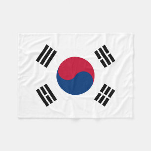 South Korea National World Flag Fleece Blanket