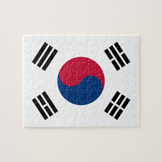 South Korea National World Flag Jigsaw Puzzle (Horizontal)