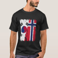 South Korea Norway Half Flag South Korean Norwegia