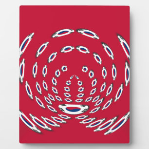 South Korea Polka Dot flag Plaque