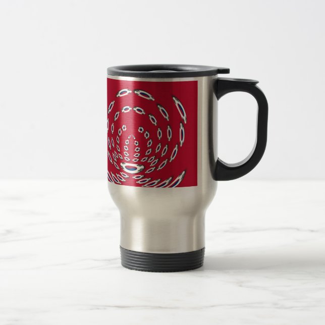 South Korea Polka Dot flag Travel Mug (Right)
