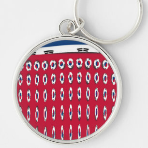 South Korea PolkaDot flag Key Ring