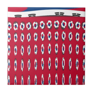 South Korea PolkaDot flag Tile