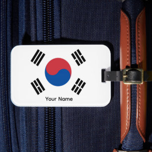 South Korea Seoul Asia Korean Flag Travel Luggage Tag