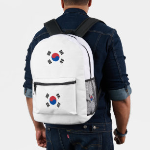 South Korea Seoul Asia Korean Flag Travel Printed Backpack