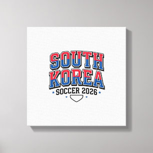 South Korea Soccer 2026 Soccer Bold Country Typogr Canvas Print