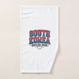 South Korea Soccer 2026 Soccer Bold Country Typogr Hand Towel