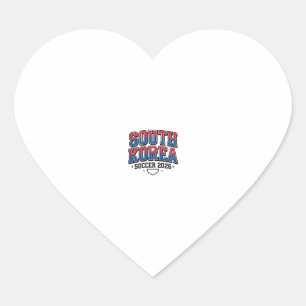 South Korea Soccer 2026 Soccer Bold Country Typogr Heart Sticker