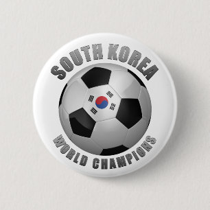 SOUTH KOREA SOCCER CHAMPIONS 6 CM ROUND BADGE