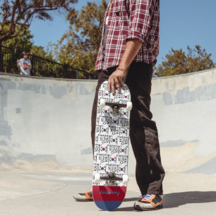 South Korea soccer fan flag supporter custom Skateboard