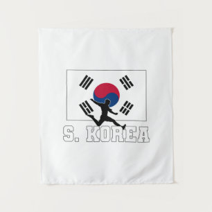 South Korea Soccer National Team Tapestry