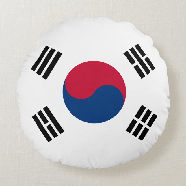 South Korea (South Korean) Flag Round Cushion (Front)