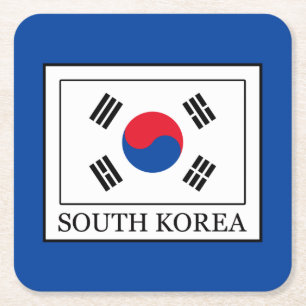 South Korea Square Paper Coaster