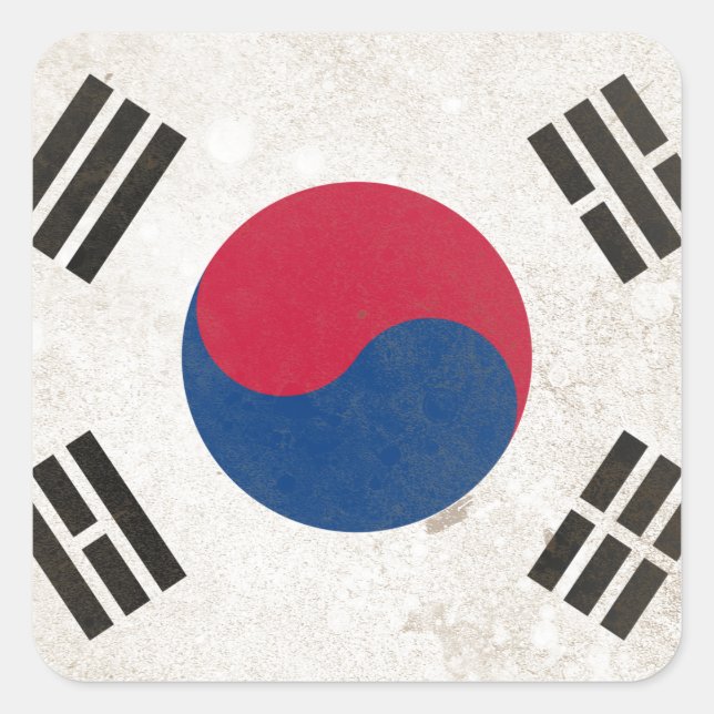 South Korea Square Sticker (Front)