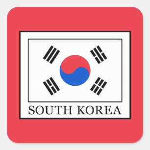 South Korea Square Sticker