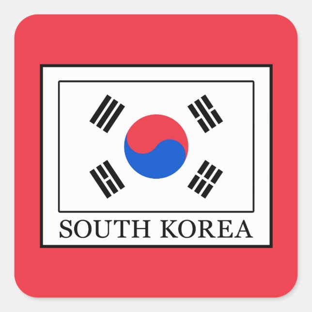 South Korea Square Sticker (Front)