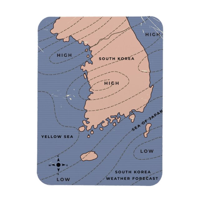 South Korea Weather Forecast Magnet (Vertical)