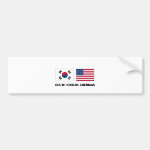 South Korean American Bumper Sticker