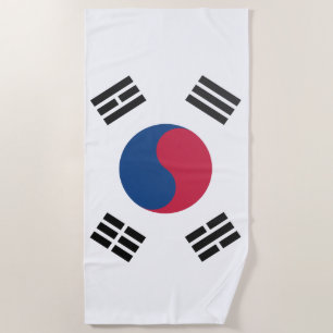 South Korean flag Beach Towel