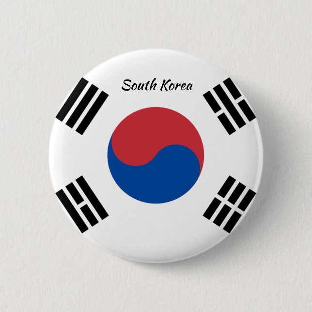 South Korean Flag Button (Front)