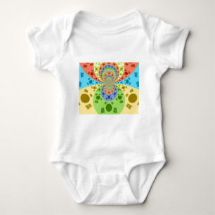 South Korean Flag Inspired Abstract Art Print Baby Bodysuit