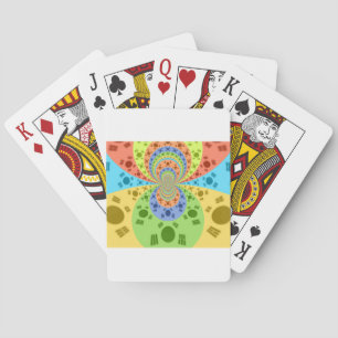 South Korean Flag Inspired Abstract Art Print Playing Cards