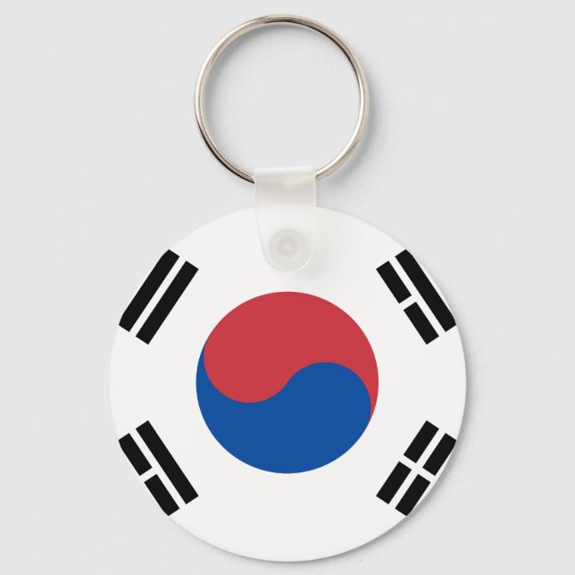 South Korean Flag - Korea - Taegeukgi - 대한민국의 국기 Key Ring (Front)