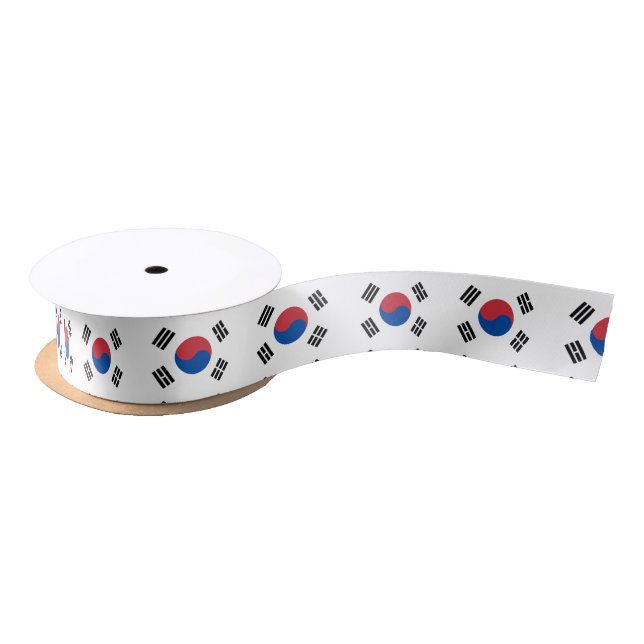 South Korean Flag - Korea - Taegeukgi - 대한민국의 국기 Satin Ribbon (Spool)