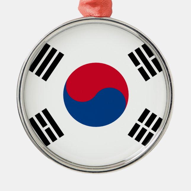 South Korean Flag Metal Tree Decoration (Front)