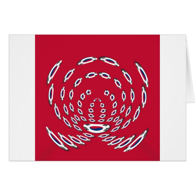 South Korean Flag Polka Dots: A Floral Twist (Front Horizontal)