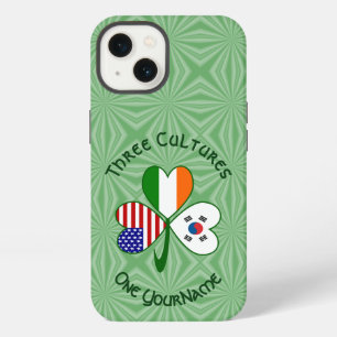 South Korean Irish American Flag Shamrock Personal iPhone 13 Case