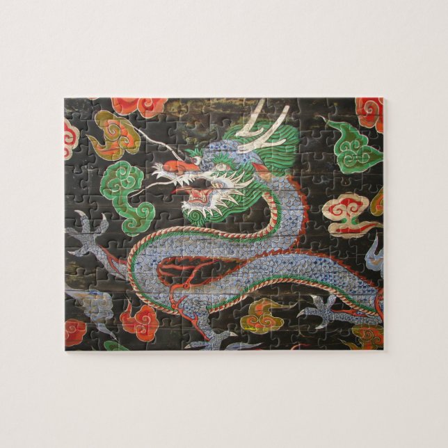 South Korean Seoul Namdaemun Asian Dragon Jigsaw Puzzle (Horizontal)