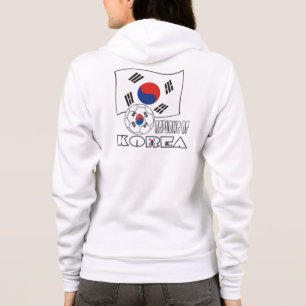 South Korean Soccer Ball and Flag Hoodie