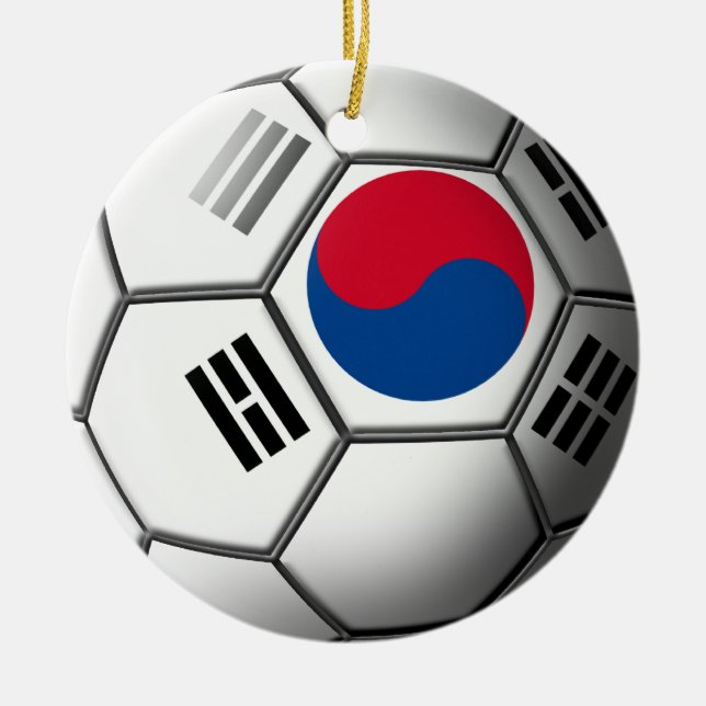 South Korean Soccer Ornament (Front)