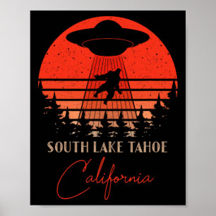 South Lake Tahoe California Souvenir Hiking Poster