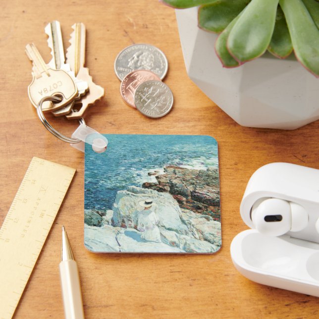South Ledges, Appledore by Frederick Childe Hassam Key Ring (Desk)