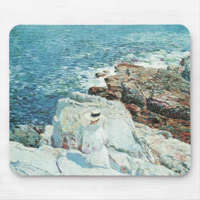South Ledges, Appledore by Frederick Childe Hassam Mouse Pad (Front)