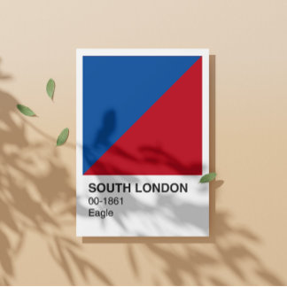 South London Eagle - White Border Poster