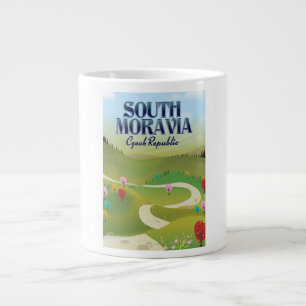 south moravia Czech Republic travel poster Large Coffee Mug