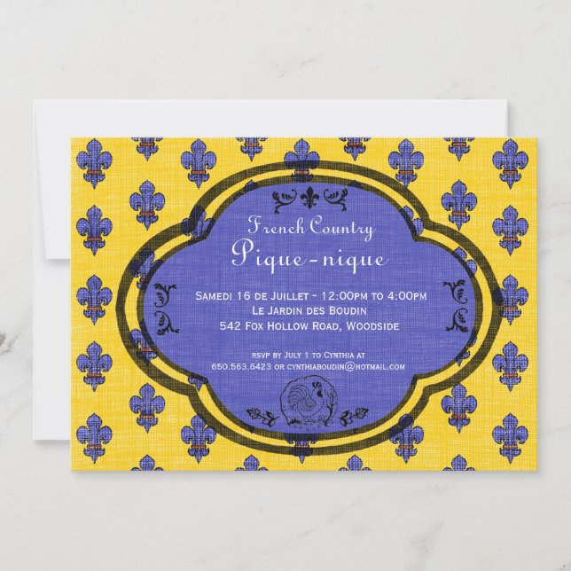 South of France Provencal Party Invitation (Front)