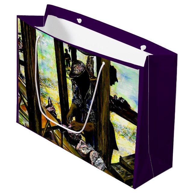 South of Heaven, West of Hell Large Gift Bag (Front Angled)