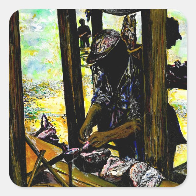 South of Heaven, West of Hell Square Sticker (Front)